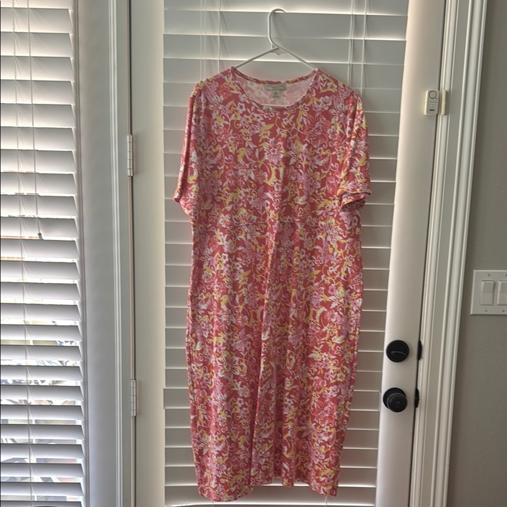 Appleseed's Pink and Orange Sundress 1X
